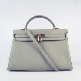 Hermes Kelly 35Cm Togo Leather Handbag Khaki/Gold